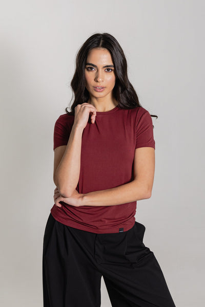 Playera de Bambú Cuello Redondo Mujer